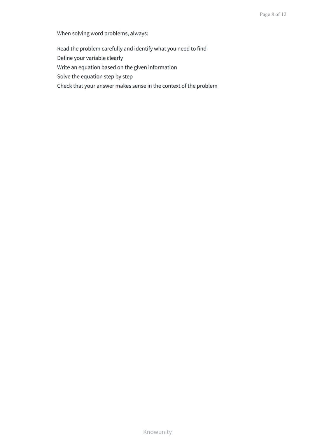 Solving linear equations in one variable - step by step guide
Master techniques for solving linear equations with one
variable
What you will