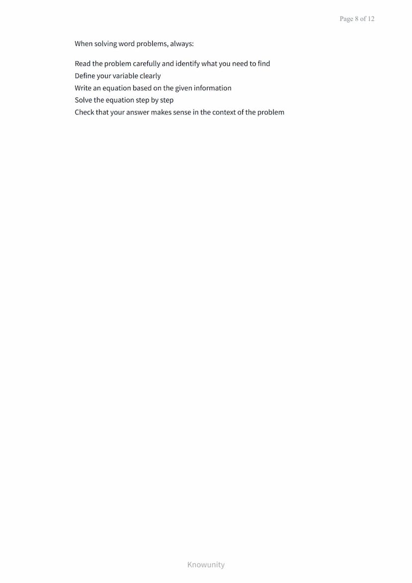 Solving linear equations in one variable - step by step guide
Master techniques for solving linear equations with one
variable
What you will