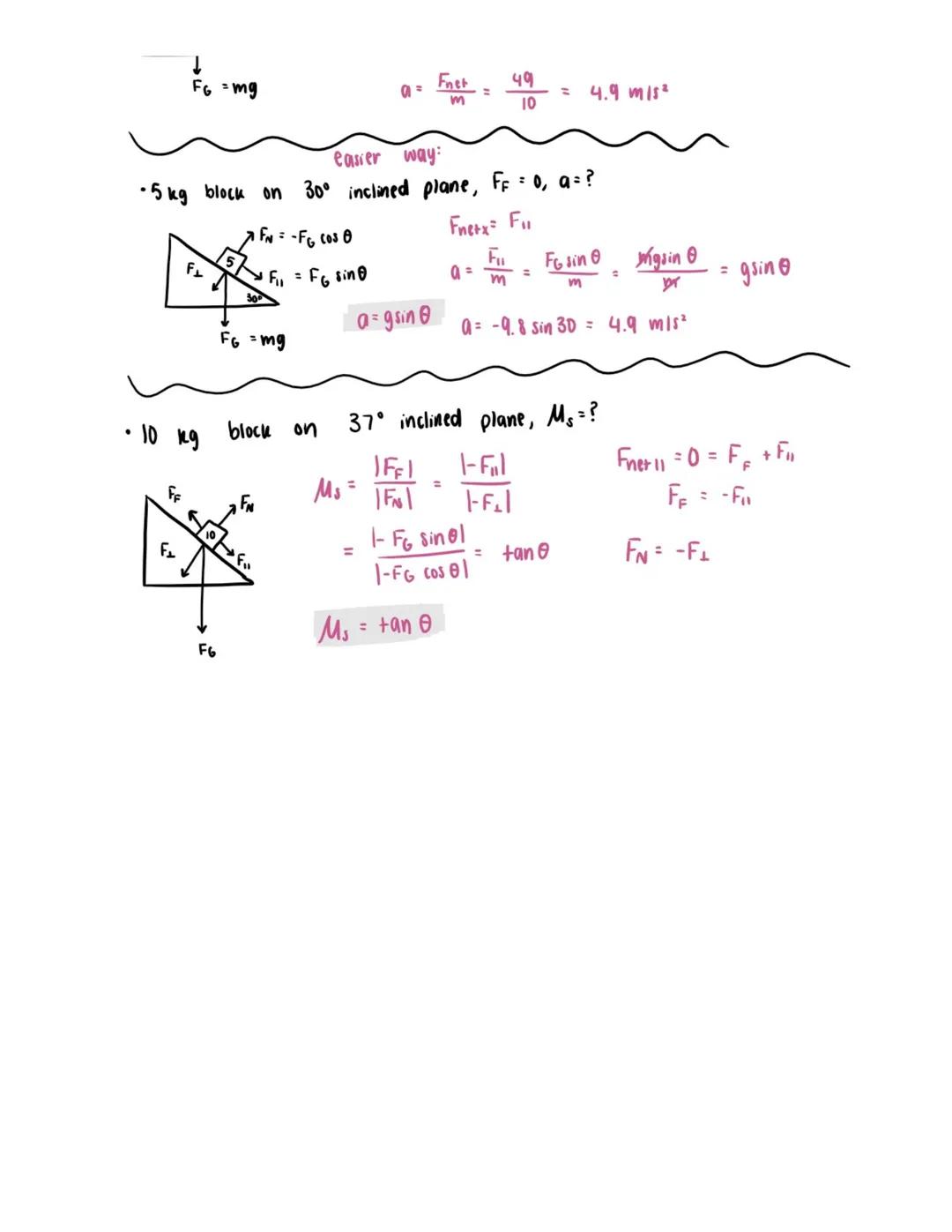 Inclined Planes
Wednesday, November 9, 2022
notes previews
FN - FT
F₂
e
Ⓒ+q = 90
at x = € 90
x= 0
F₂
FF
gravity has components:
• Fox = FG s