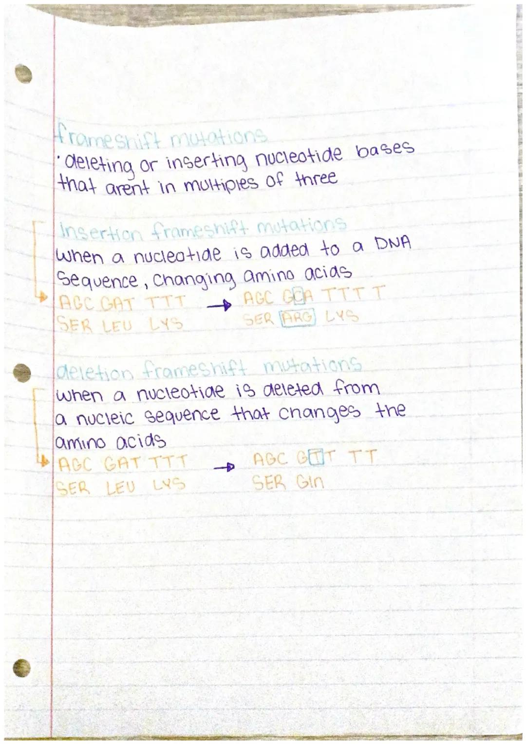 types of mutations

Point mutations:
When a single nucleotide is changed.

Missense point mutation
when one nucleotide is changed and
Causes