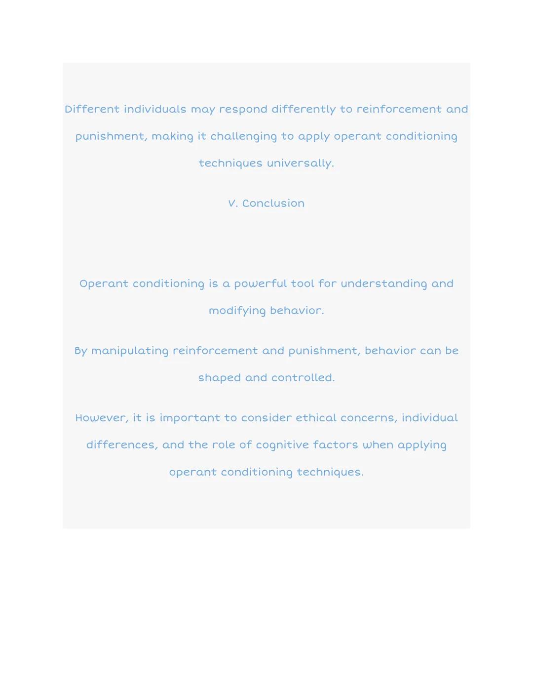 4.3 Operant Conditioning

Thorndike's Puzzle Box

The cat is placed in
the box, and food is
placed outside where
the cat can see it.

After 