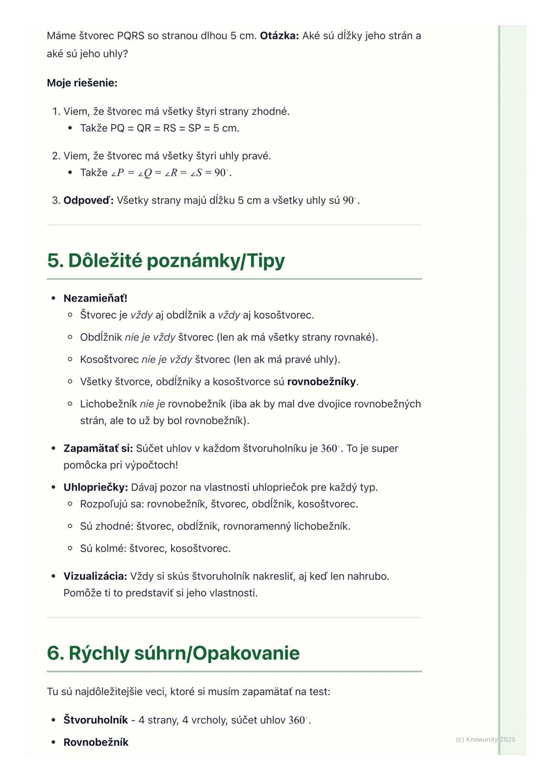 # Štvoruholníky - základné
pojmy

1. Úvod do štvoruholníkov

Štvoruholníky sú veľmi dôležité útvary v geometrii. Sú to rovinné útvary, ktoré