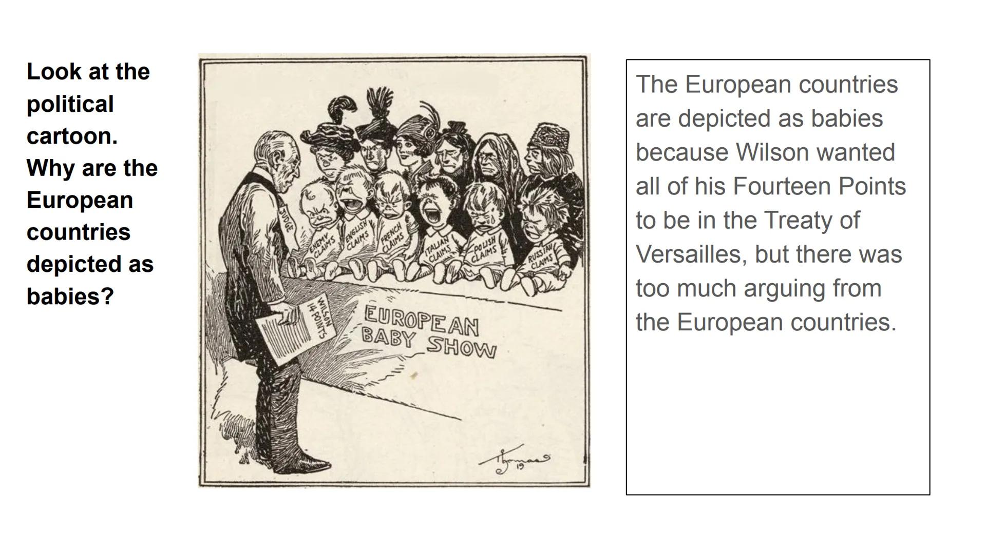 # The End of WWI

Fourteen Points vs. Treaty of Versailles Directions

Use your textbook pp. 341-343 and this
link: Fourteen Points v. Treat