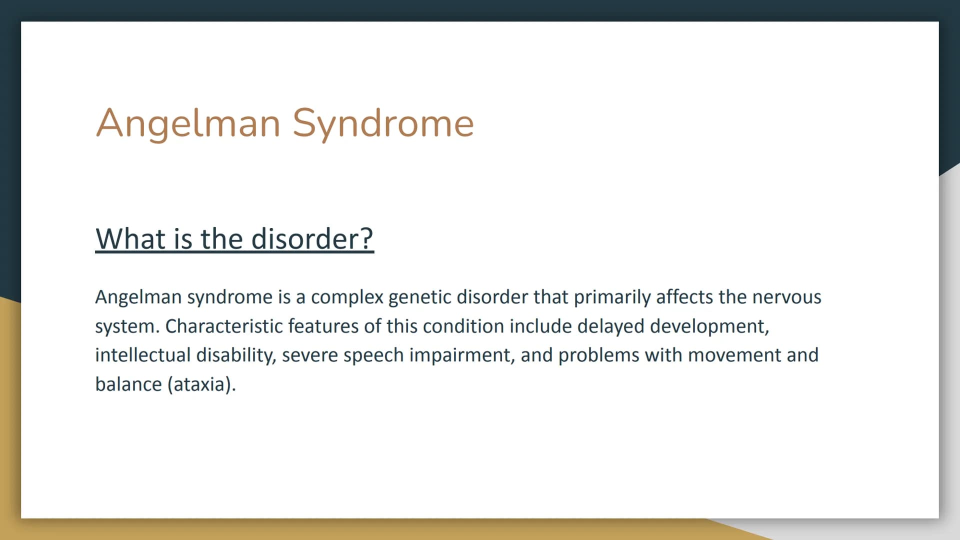 Genetic Disorders
Cecilya Guilbault What is a genetic disorder?
A genetic disease or disorder is the result of changes, or mutations, in an 