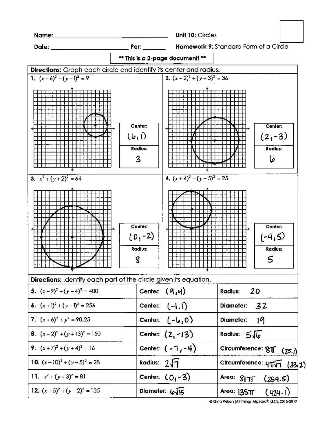 Learn to Graph Circles: Easy Steps and Practice with Gina Wilson!