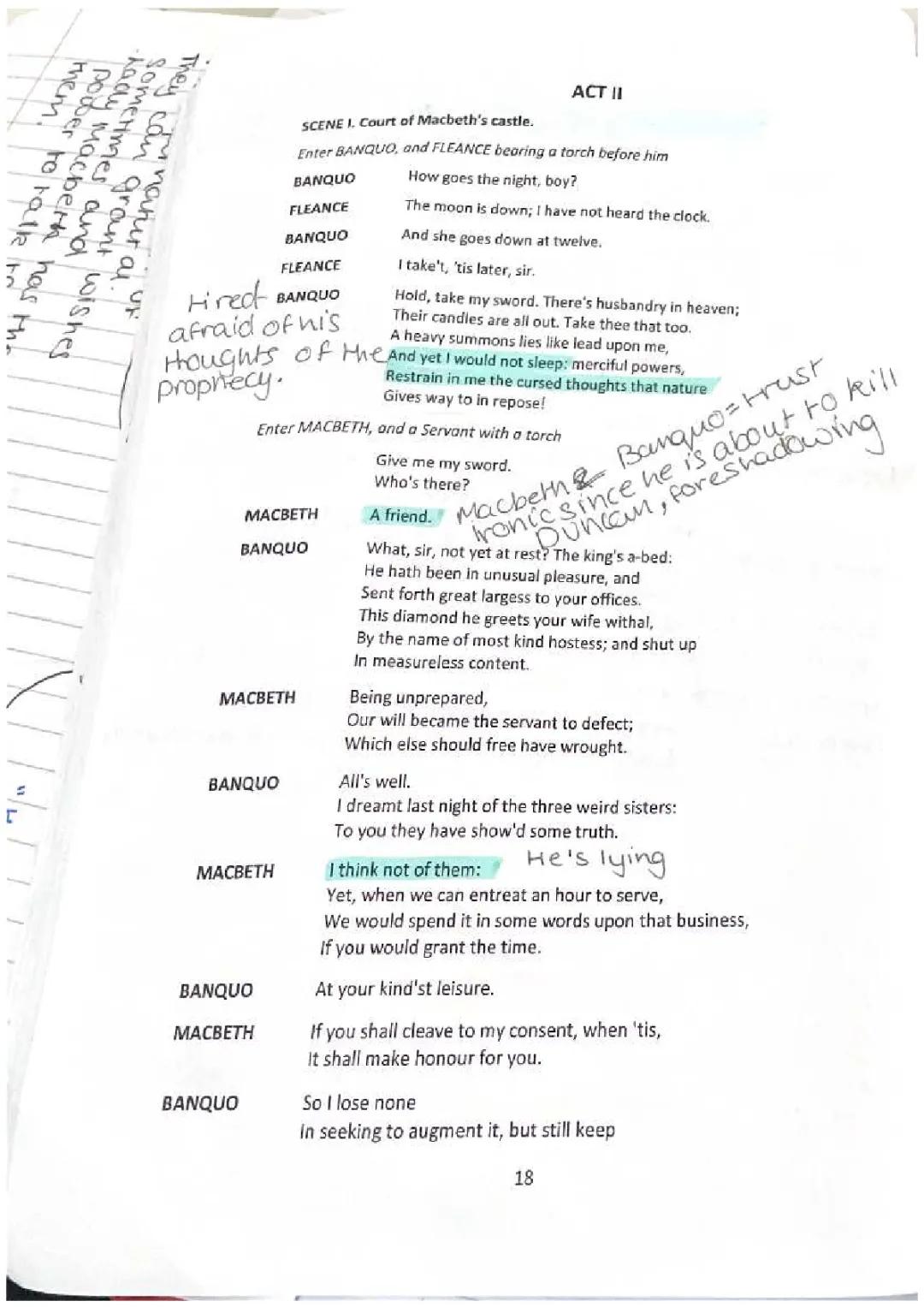 Macbeth Act 2: Detailed Annotations, Summaries, and Soliloquy Analysis