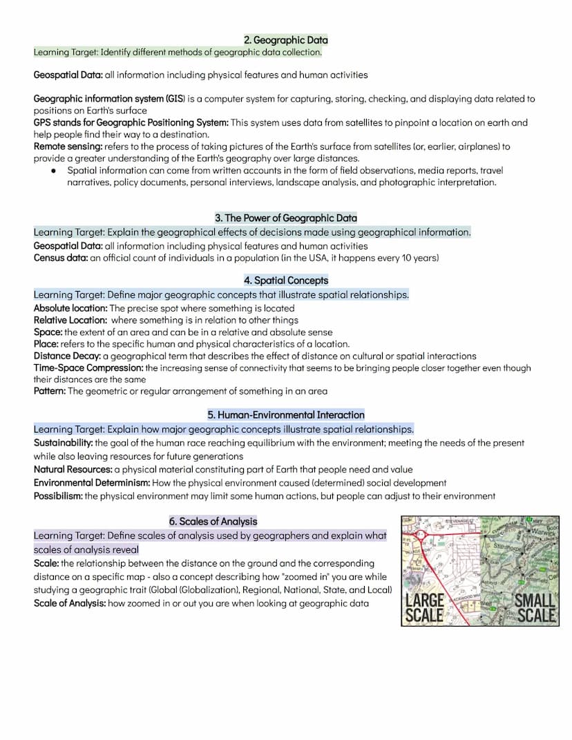 UNIT ONE: THINKING GEOGRAPHICALLY
1. Introduction to Maps
Learning Target: Identify types of maps, the types of information presented in map