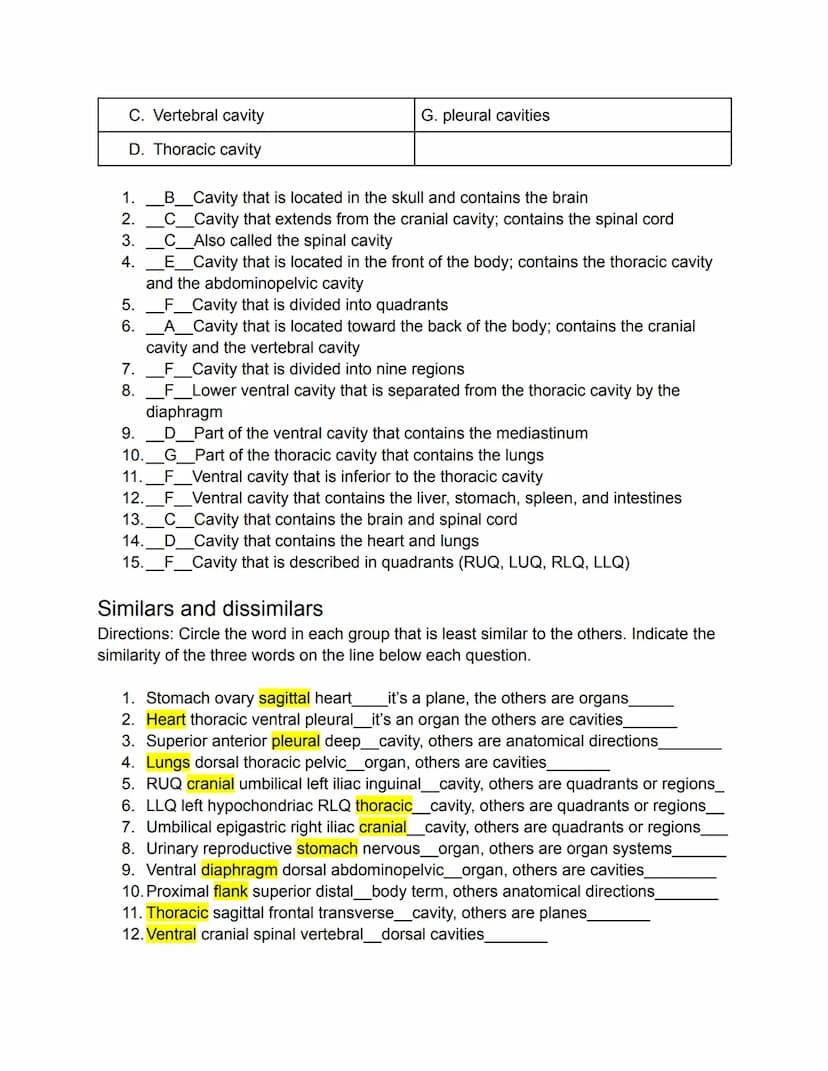 PART 1: Mastering the Basics
Matching
General Terms
Directions: Match the following terms to the most appropriate definition by writing the
