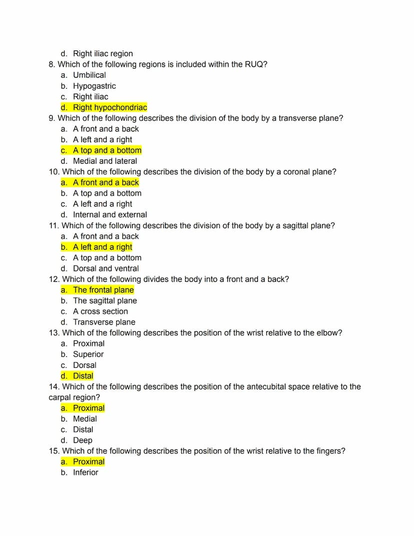 PART 1: Mastering the Basics
Matching
General Terms
Directions: Match the following terms to the most appropriate definition by writing the
