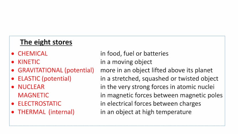 P1 - Energy Stores and
Transfers
26/11/2022 Energy
●
●
Defining energy can be very difficult.
Simply put it is a property that must be trans