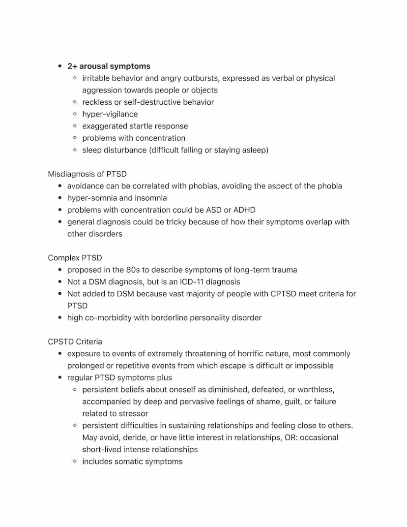 Post traumatic Stress Disorder
Traumatic and Stressor-Related Disorders
acute stress disorder
adjustment disorder
post traumatic stress diso