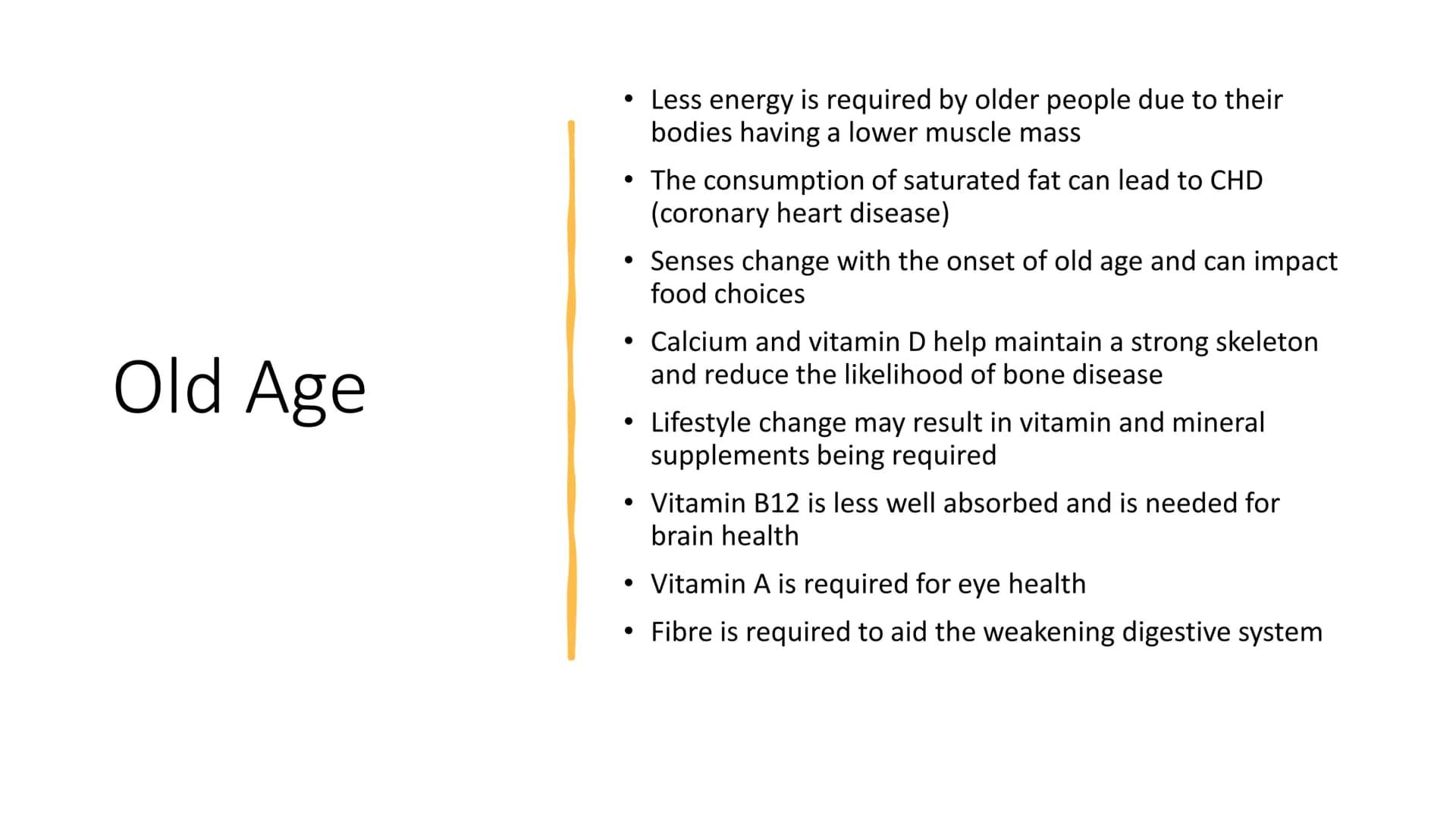 Nutrition for
Different Ages Toddlers
• There is NO Eatwell Guide for children under 2
years of age
●
Toddlers need small and frequent meals