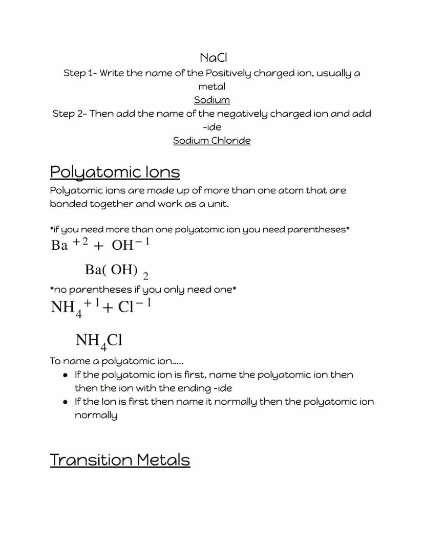 CHEMISTRY
STUDY
GUIDE
Bonding video Khan Academy Ionic Bonding and Nomenclature
A chemical bond is a force that holds 2 groups of 2 or more
