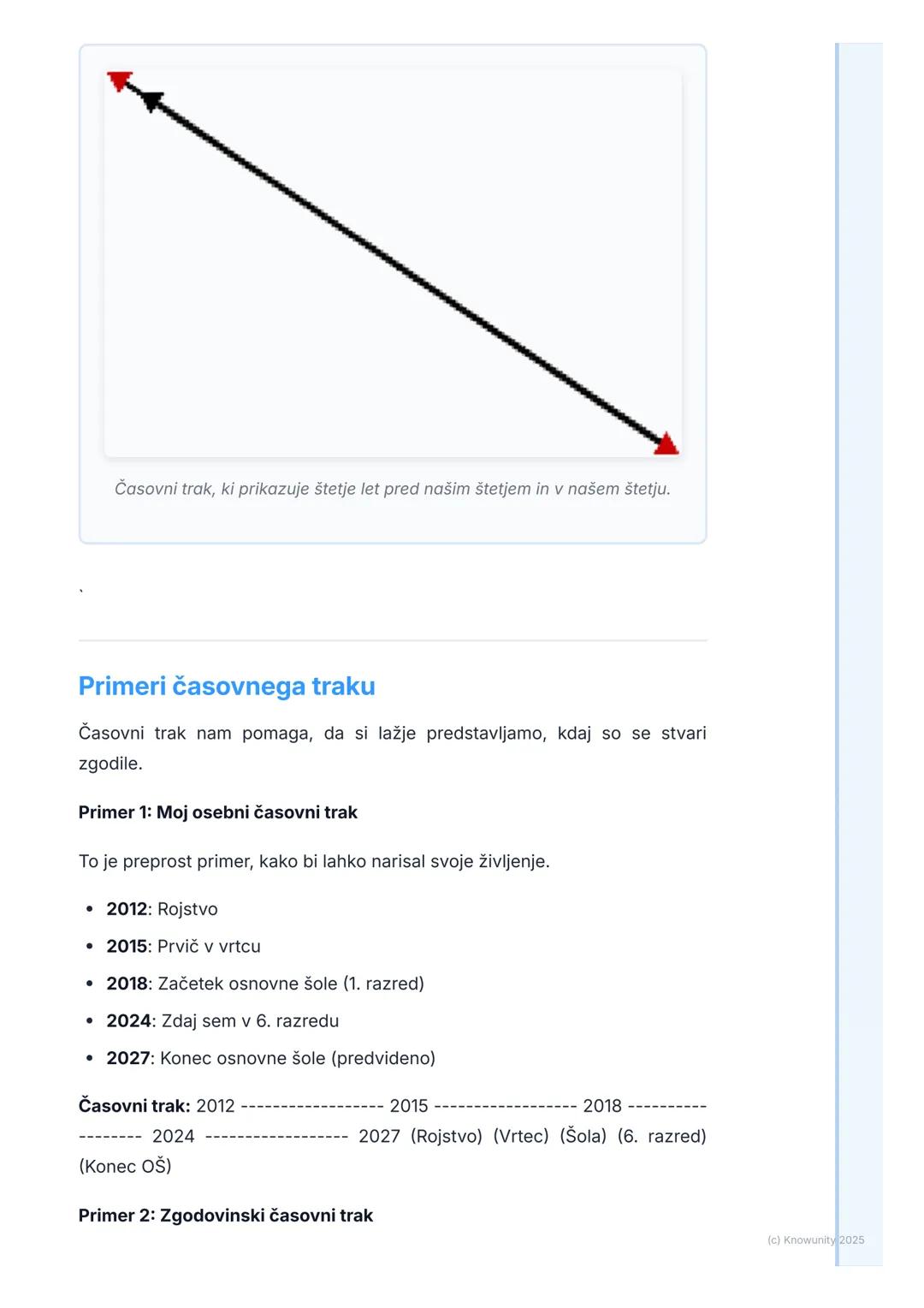 # Čas in zgodovina

## Razumevanje časa v zgodovini

Zgodovina se ukvarja z dogodki, ki so se zgodili v preteklosti. Da bi
razumeli, kaj se 