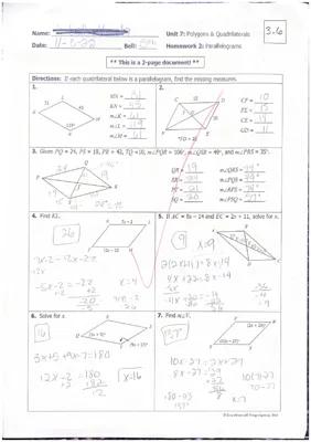 Know Parallelograms: Missing Measures & Proofs thumbnail