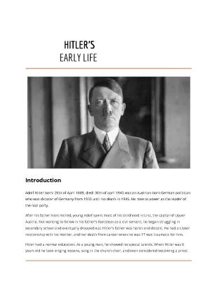 Know Hitler early life thumbnail