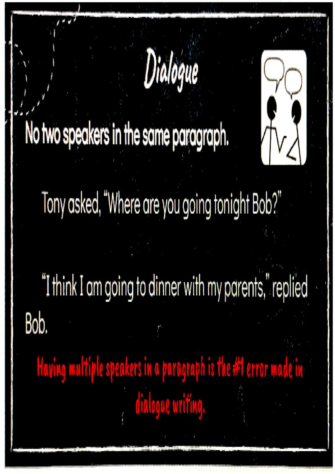 Dialogue
a conversation
between two or
more people as
part of a play,
movie, or piece of
literature.
YOU LOOK
CUTL TODAY
"THANKS
●
It can be