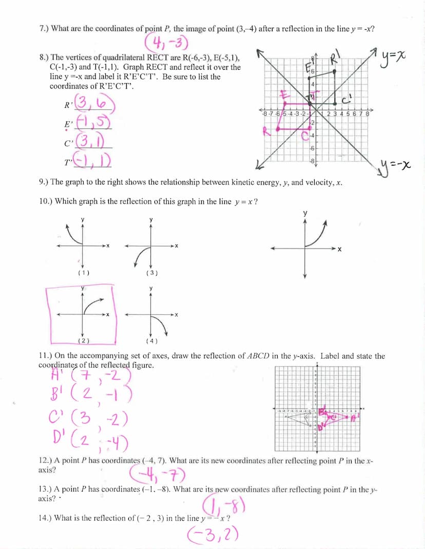 Key
Honors Geometry: Translations Notes
A transformation is a change in the size location or orientationon
Mof a figure.
,
Name:
A translati