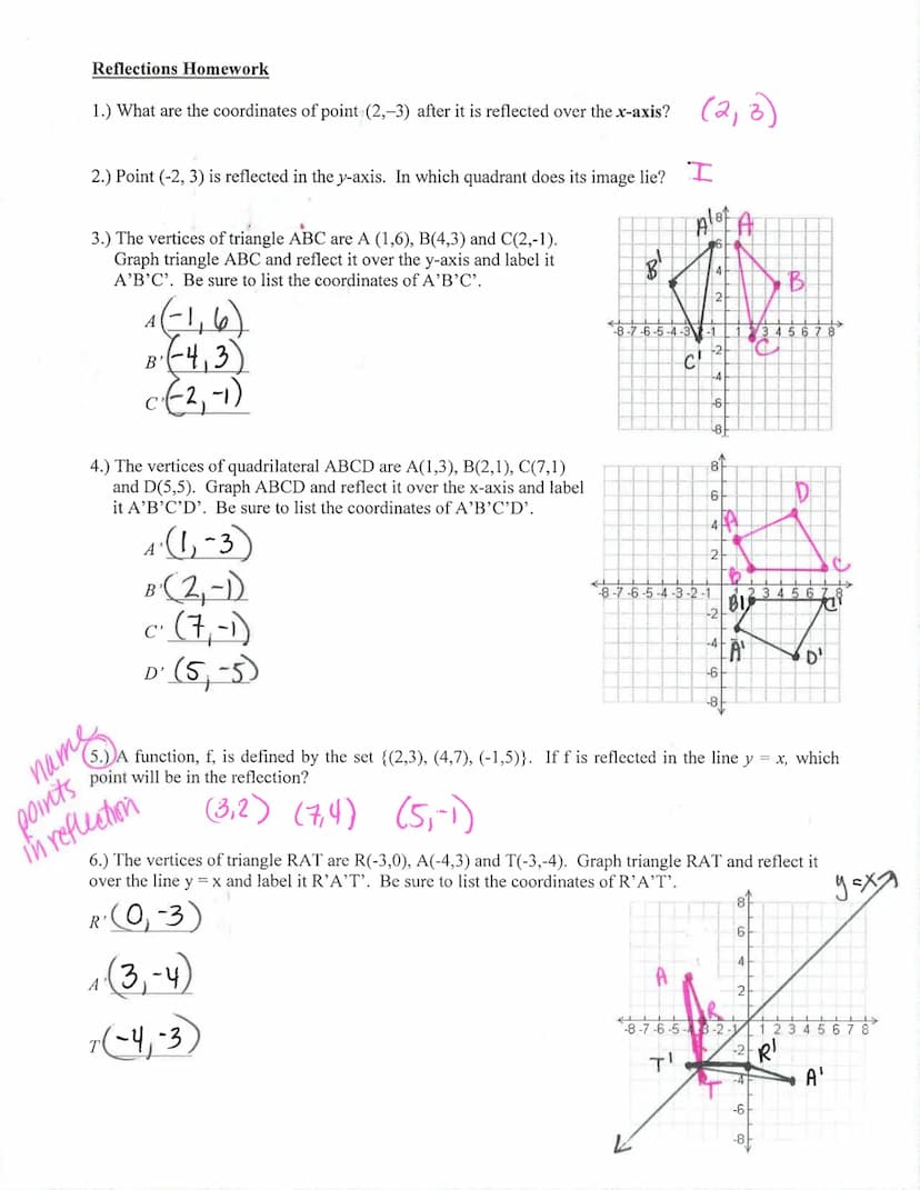 Key
Honors Geometry: Translations Notes
A transformation is a change in the size location or orientationon
Mof a figure.
,
Name:
A translati