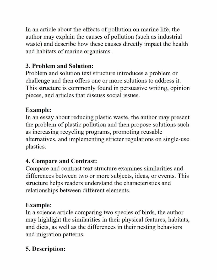 Study Note: Text Structure
Grade 7
Introduction:
Text structure refers to the way a piece of writing is organized.
Understanding text struct