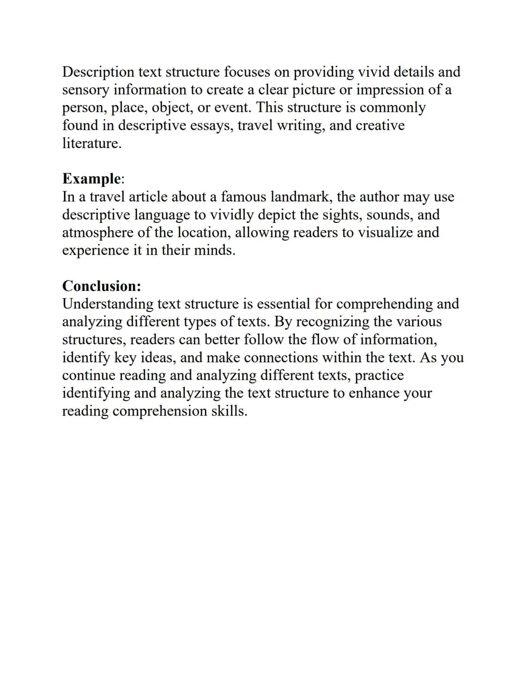 Study Note: Text Structure
Grade 7
Introduction:
Text structure refers to the way a piece of writing is organized.
Understanding text struct