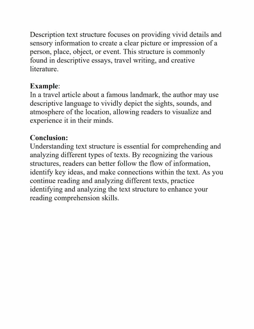 Study Note: Text Structure
Grade 7
Introduction:
Text structure refers to the way a piece of writing is organized.
Understanding text struct