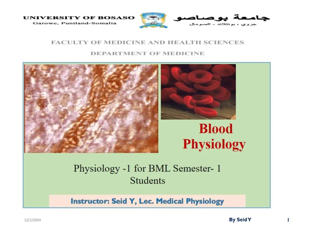 Understanding Blood Physiology: Functions and Components