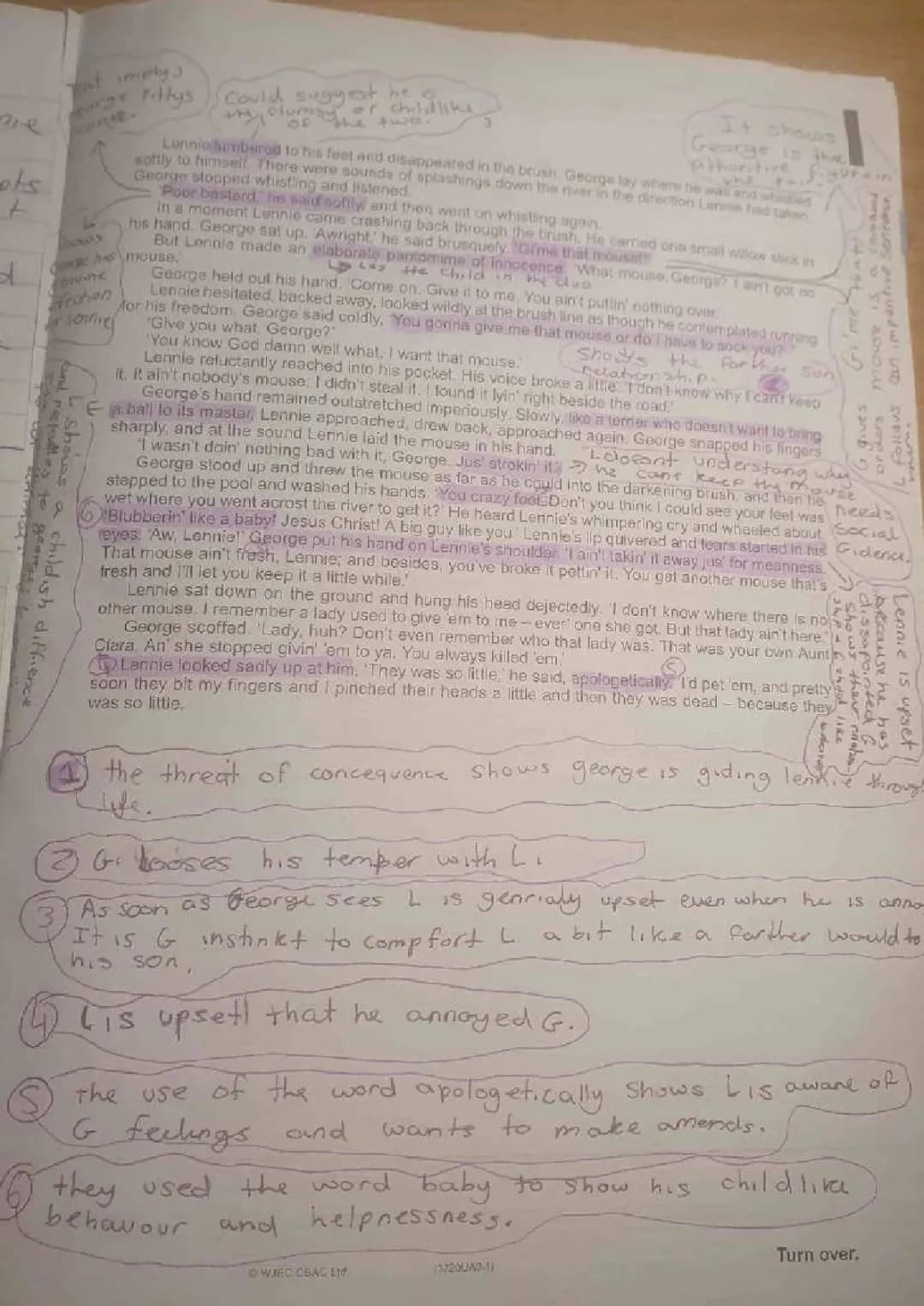 of mice and men extrat and annotations