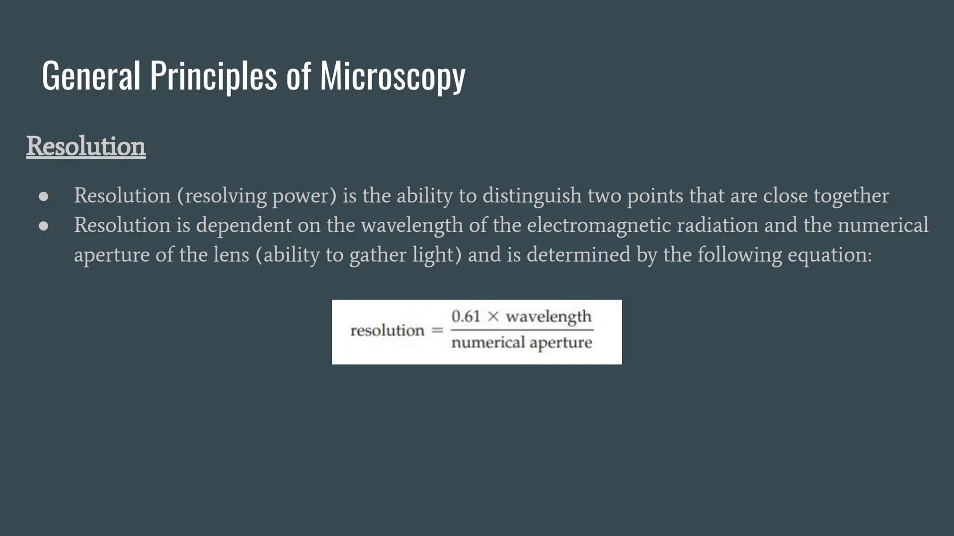 Chapter 4: Microscopy, Staining,
and Classification Units of Measurement
Since microorganisms are small, and a unit of measure is typically 