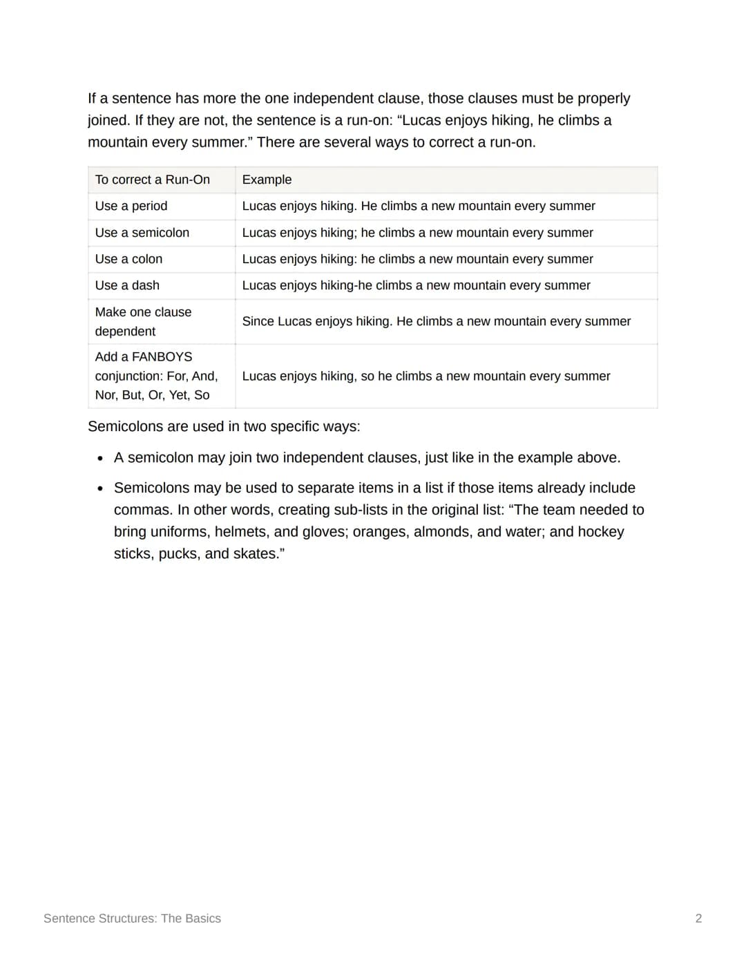 Sentence Structures: The Basics
Description:
Learn how to determine the correct punctuation to form a complete sentence. In
addition to how 