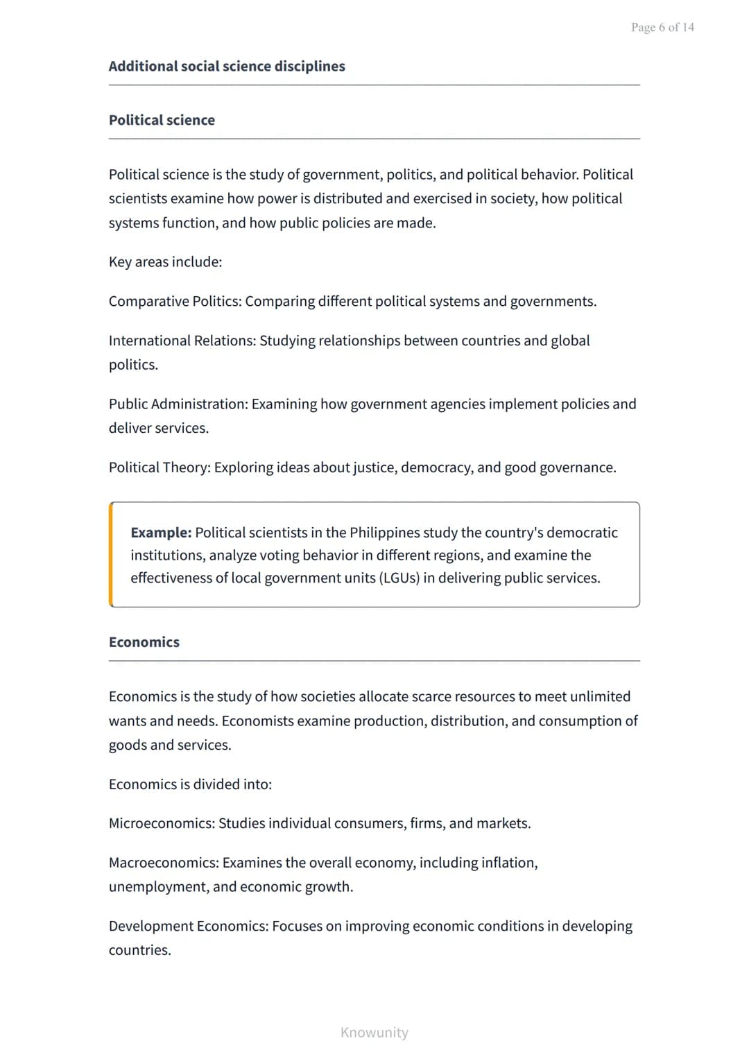 Introduction to social sciences: Major fields and disciplines
Understanding the major fields and disciplines within social
sciences
What you