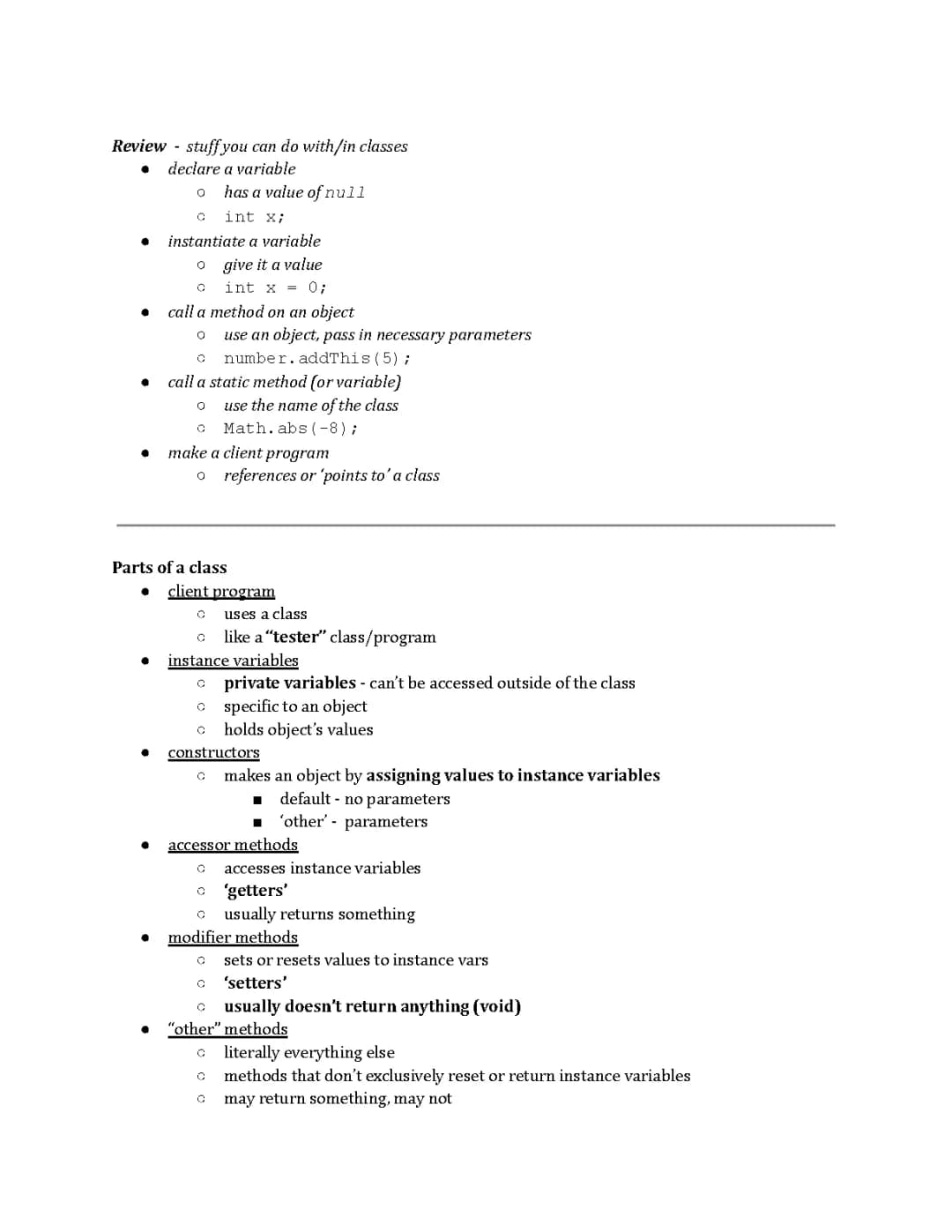 Java Classes and Objects: Understanding Constructors, Methods, and Fields