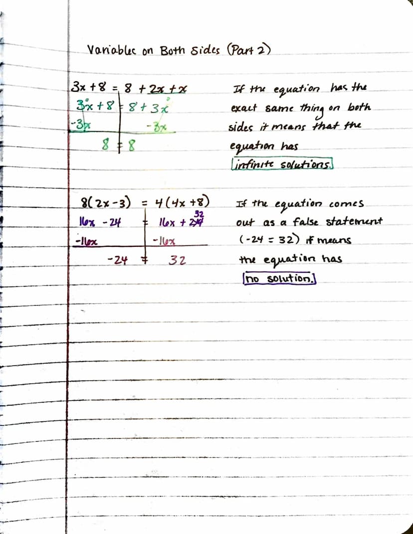 
<h2 id="twostepequations">Two-Step Equations</h2>
<p>Equations act like a balance where both sides are equal. To solve for x, the order of 