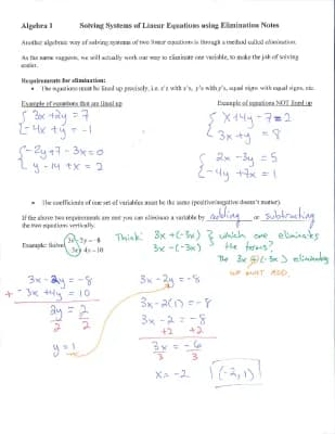 Know Solving System of Equations Using Elimination Pt.2 thumbnail