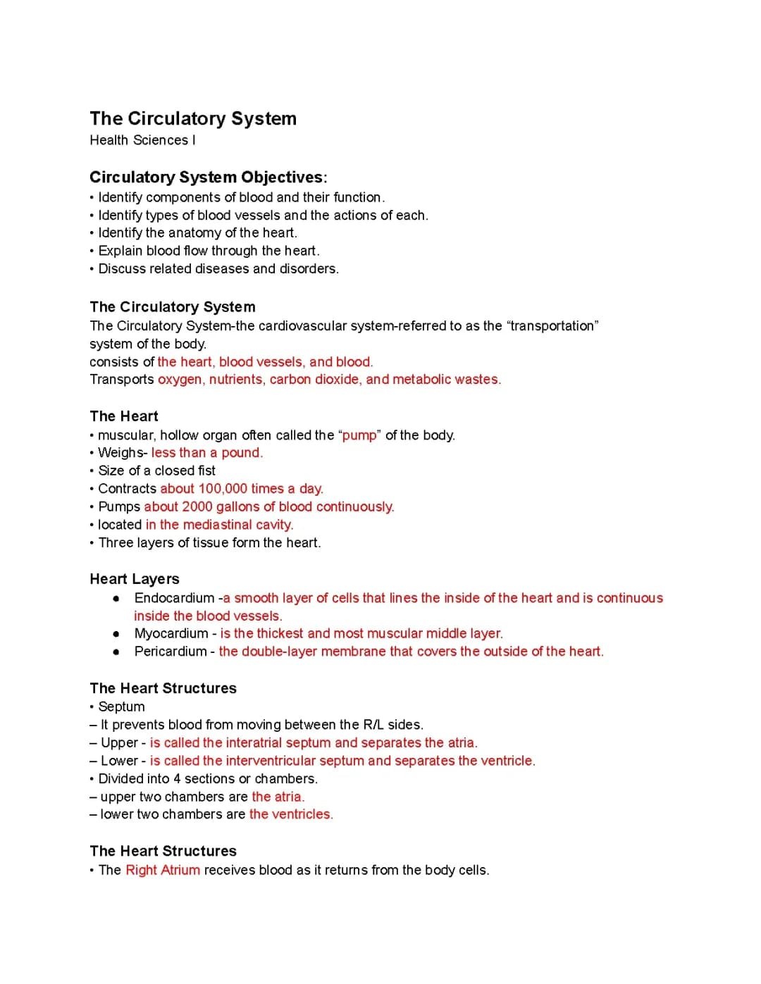 Understanding the Circulatory System: Functions, Organs, and Disorders