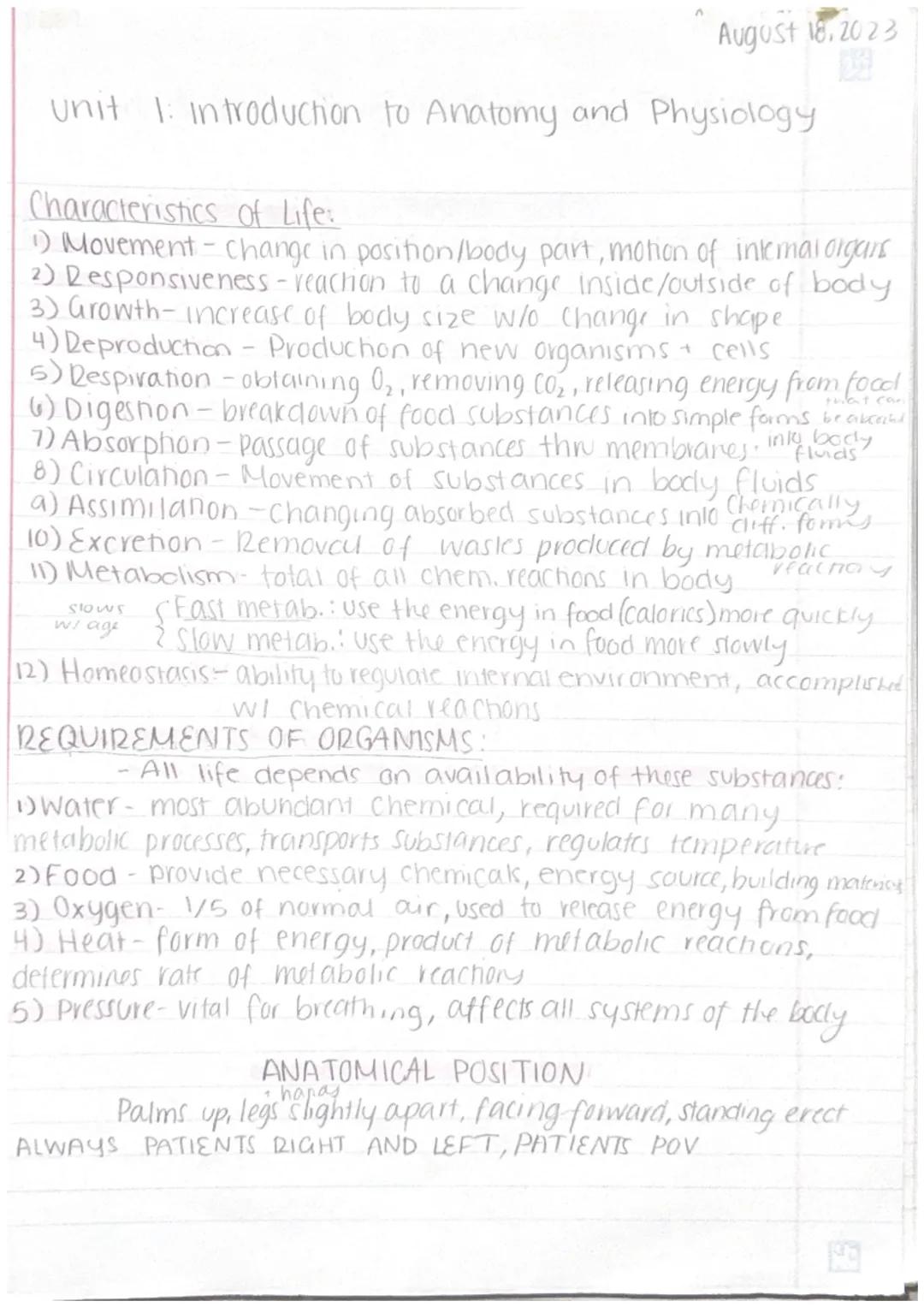 7
V
11
Introduction to Anatomy
Form fits Function": "Anatomy fits Physiology"
Aug. 14,2023
0.3
Homeostasis maintaining a stable internal env