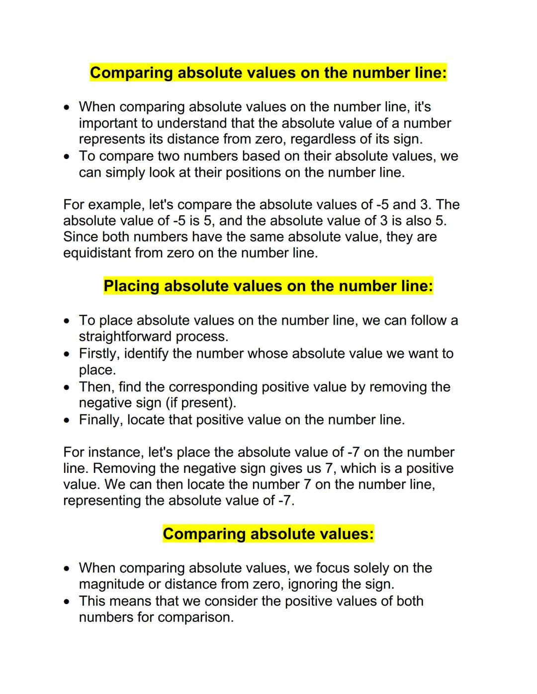 Learn How to Compare Absolute Values on a Number Line!