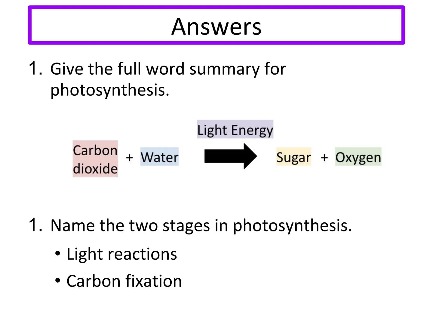 N5 Unit 3 KA3
Photosynthesis N5 biology course
1. Cell Biology
2. Multicellular Organisms
3. Life on Earth Unit 3 - Life on Earth
1. Ecosyst