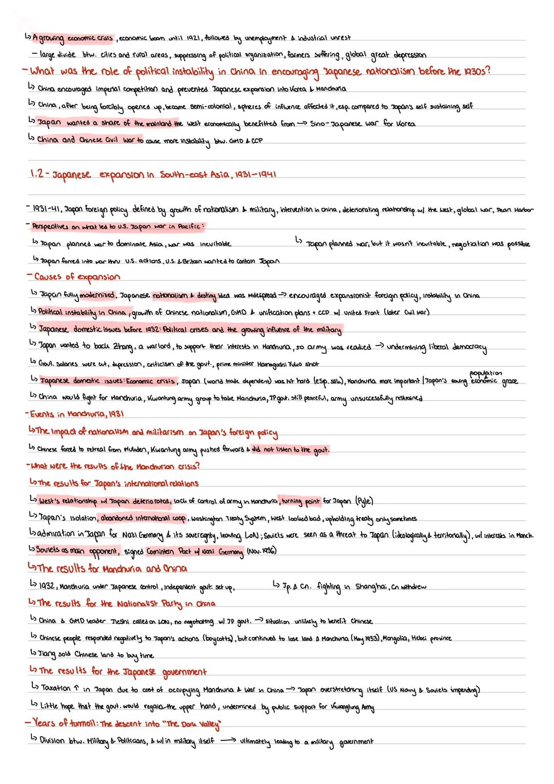 Paper 1: 1.11.2
1.1-Japanese Expansionism in East Asia
-What were the
origins
of
↳middle of the 19th century: several factors
Japanese natio