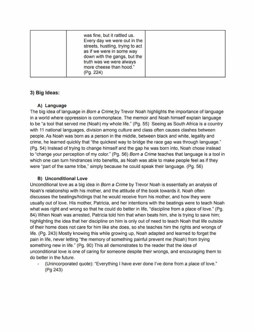Born A Crime Chart Assignments
Devices
Humor
Examples (5)
"Imagine being thrown out of
an airplane. You hit the
ground and break all your
bo