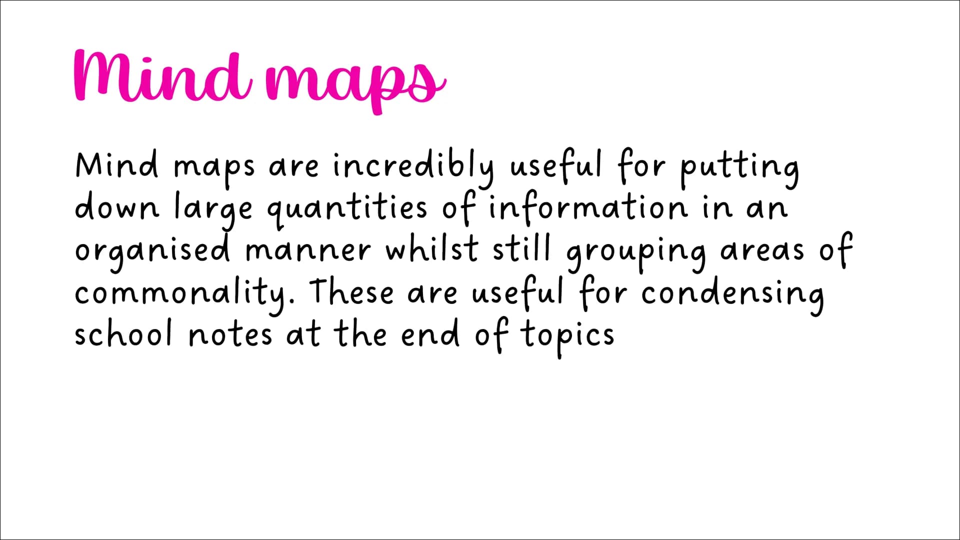Revision Techniques Flashcards
This is possibly the most widely used method of
revision and a well loved favourite. They are
super useful fo