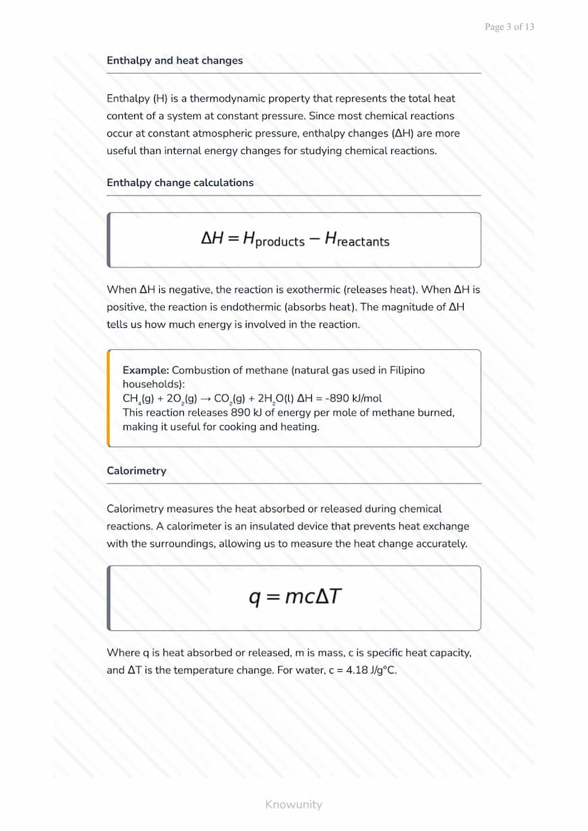 Thermochemistry and Chemical Kinetics: Energy Changes in Reactions
Understanding energy changes, reaction rates, and
spontaneity
What you'll