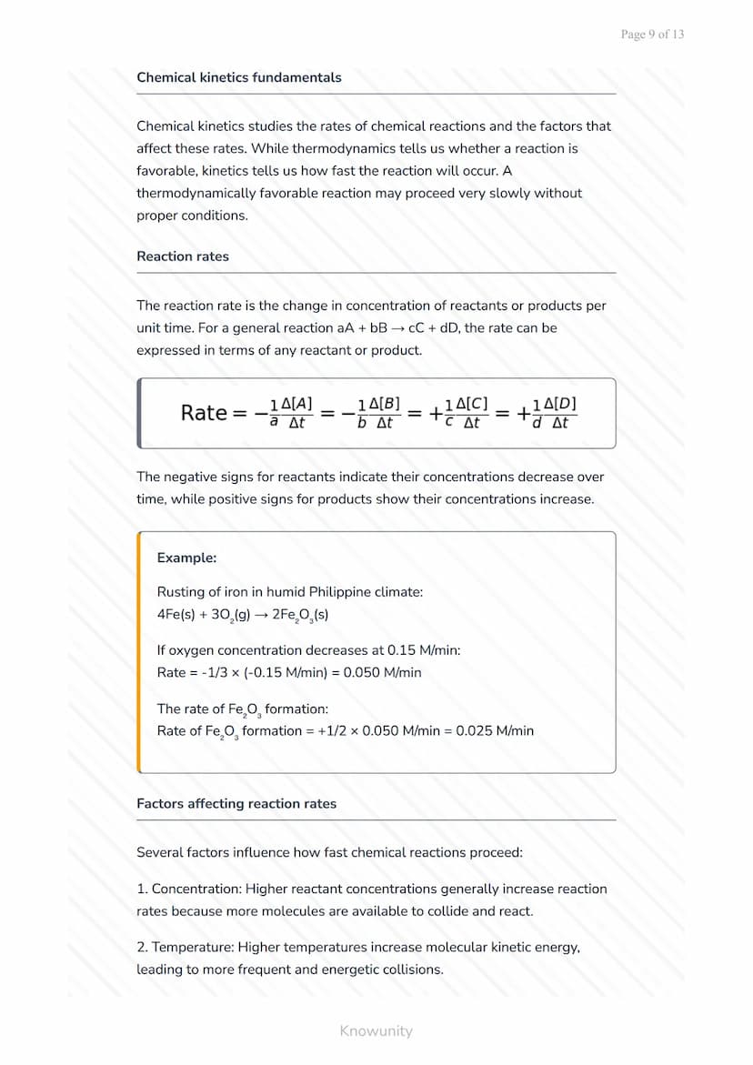 Thermochemistry and Chemical Kinetics: Energy Changes in Reactions
Understanding energy changes, reaction rates, and
spontaneity
What you'll