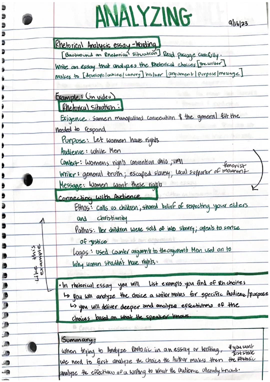 Rhetoric & Rhetorical Situation 91/15/23.
Rhetoric: Study of effective, persuassive Language.
How to Analyze Rhetoric:
- Exigence: specific 