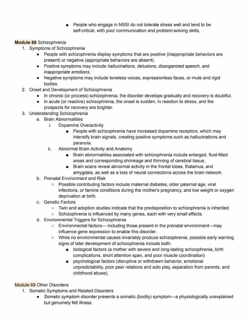 Unit 8 Part 1 Outline
Abnormal Psychology
Module 65 Introduction to Psychological Disorders
1. Defining Psychological Disorders
●
Psychologi