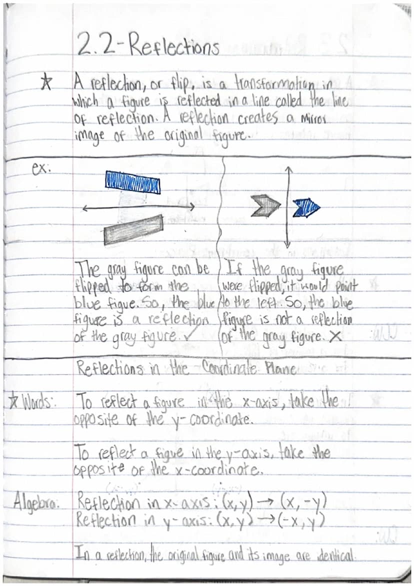 k
2.1- Translations
A transformation changes a figure into another
figure. The new figure is called the image.
A translation is a transforma