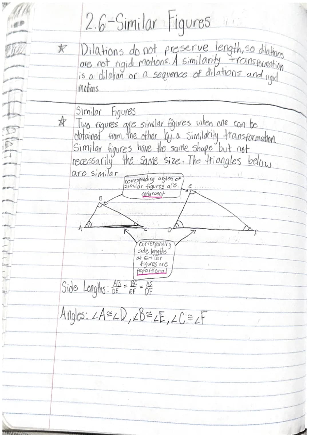 k
2.1- Translations
A transformation changes a figure into another
figure. The new figure is called the image.
A translation is a transforma