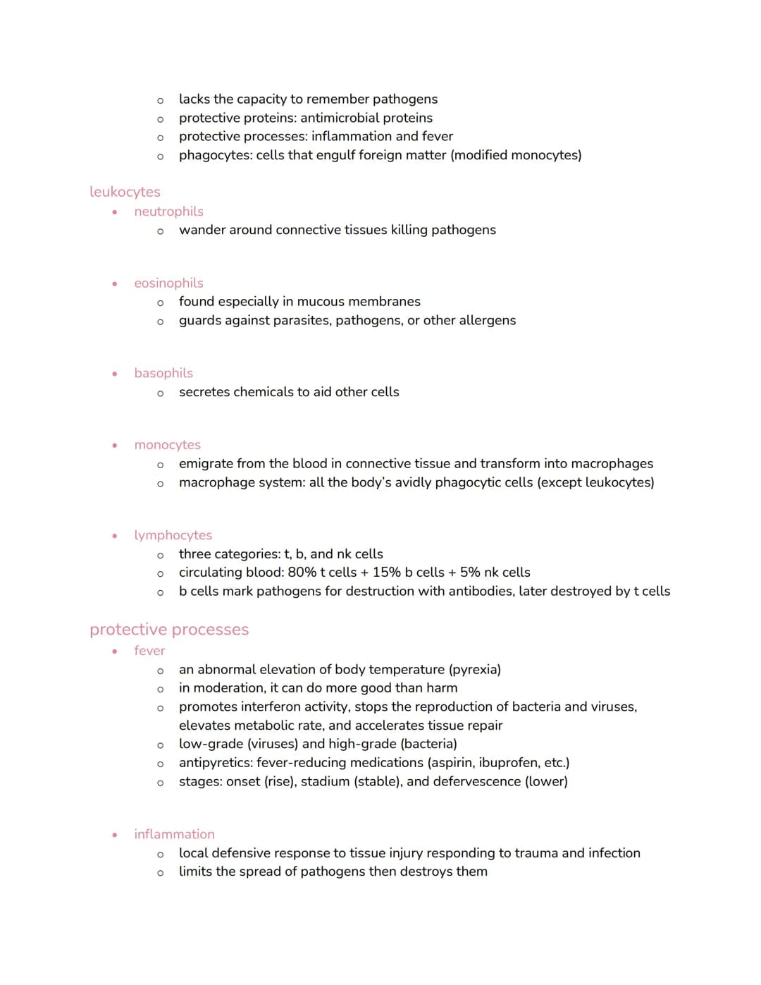 chapter 21: lymphatics and immunity
lymphatics
●
overview
O
functions
O
O
immunity
pathogen
O
O
O
O
O
the lymphatic system is composed of a 