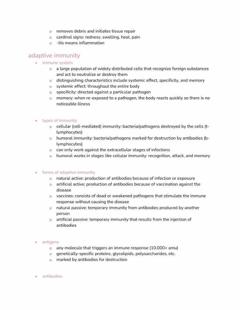 chapter 21: lymphatics and immunity
lymphatics
●
overview
O
functions
O
O
immunity
pathogen
O
O
O
O
O
the lymphatic system is composed of a 