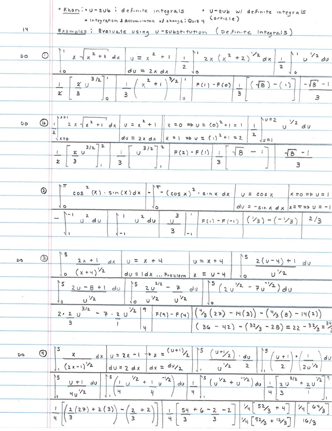 12
Section 4.8: Integration by substitution (u-substitution)
Example Find
$
\int (x^2 + 1)^2 (2x) dx
$
Method I
$
\int (x^2+1)^2 (2x)dx
$
$
